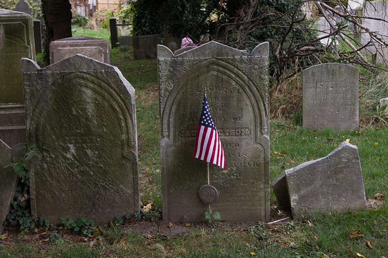 Graves surround the grounds of the Reformed Church in the historic Port Richmond section of Staten Island, N,Y. on Friday Oct. 25, 2013. Every Memorial and Veterans Day the church honor veterans who served this country as far back as the Revolutionary War. (Gordon Donovan)