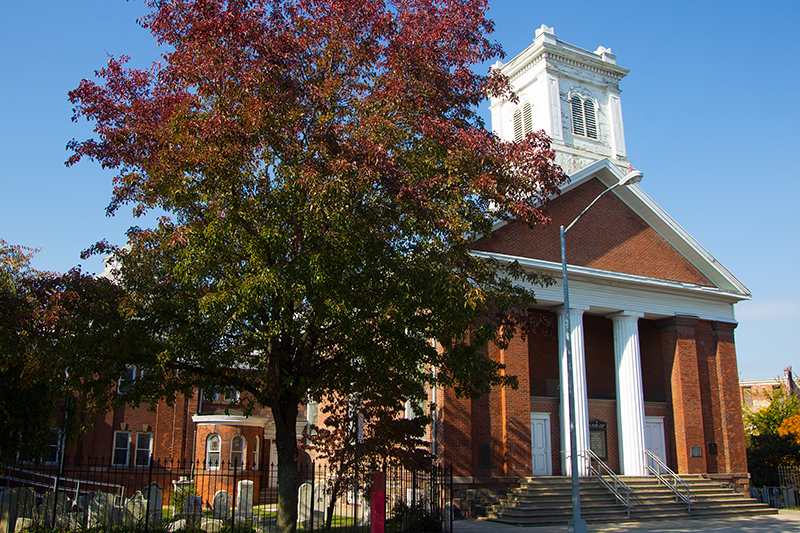 The Reformed Church in the historic Port Richmond section of Staten Island, N,Y. on Tuesday Oct. 29, 2013. (Gordon Donovan)