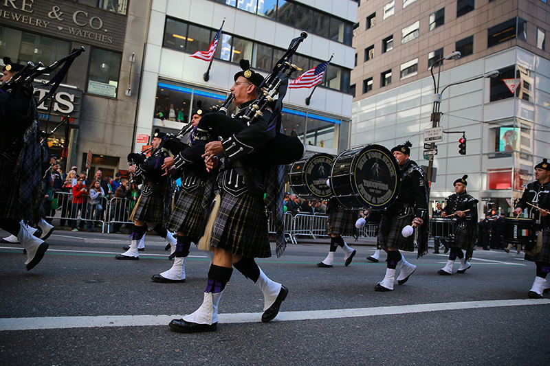 New York State Troopers Pipe and Drums during the St. Patrick's Day Parade, March 17, 2016, in New York (Gordon Donovan/Yahoo News)