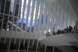 People take photos as they visit the Oculus mall at World Trade Center on Monday, August 22, 2016. (Gordon Donovan/Yahoo News)
