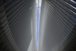 One World Trade Center is visible in glass ceiling of the Oculus mall at World Trade Center on Monday, August 22, 2016. (Gordon Donovan/Yahoo News)