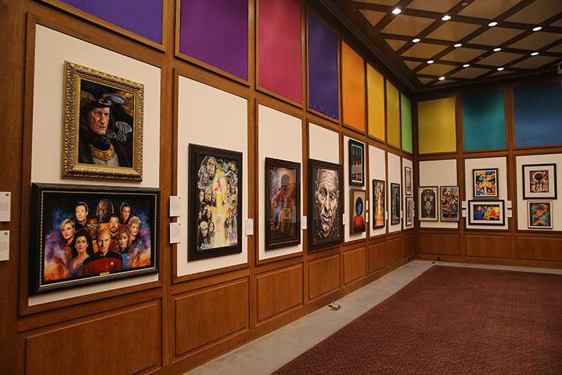 The walls are filled with the work of artists paying tribute to the "Star Trek'' 50th anniversary. (Gordon Donovan/Yahoo News)