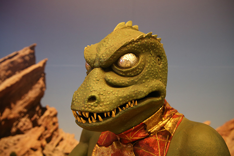 The reptilian Captain Gorn from the episode "Arena," in which Captain Kirk and Gorn vie with each other in "trial by combat," a one-on-one battle to the death, with the ship of the losing captain to be destroyed and the other ship free to leave. (Photo: Gordon Donovan/Yahoo News)