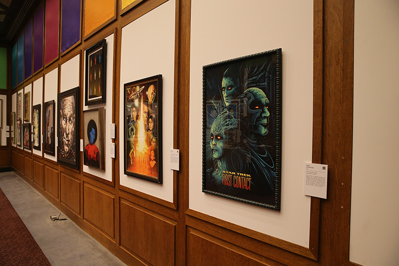 The walls are filled with the work of artists paying tribute to the "Star Trek'' 50th anniversary. (Photo: Gordon Donovan/Yahoo News)
