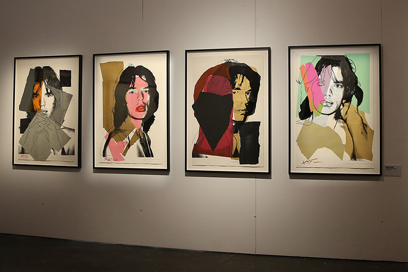 Original pieces of work from key collaborators who helped to make the band not just musical but cultural icons are also on show, including Andy Warhol lithographs of Mick Jagger. (Gordon Donovan/Yahoo News)