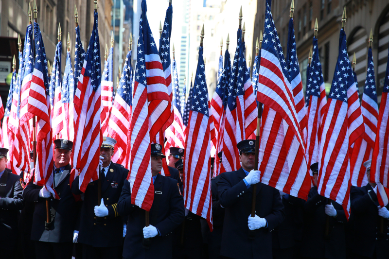 Members of the FDNY Emerald Society to get to march in the St. Patrick's Day Parade on March 17, 2017, in New York. (Gordon Donovan/Yahoo News)
