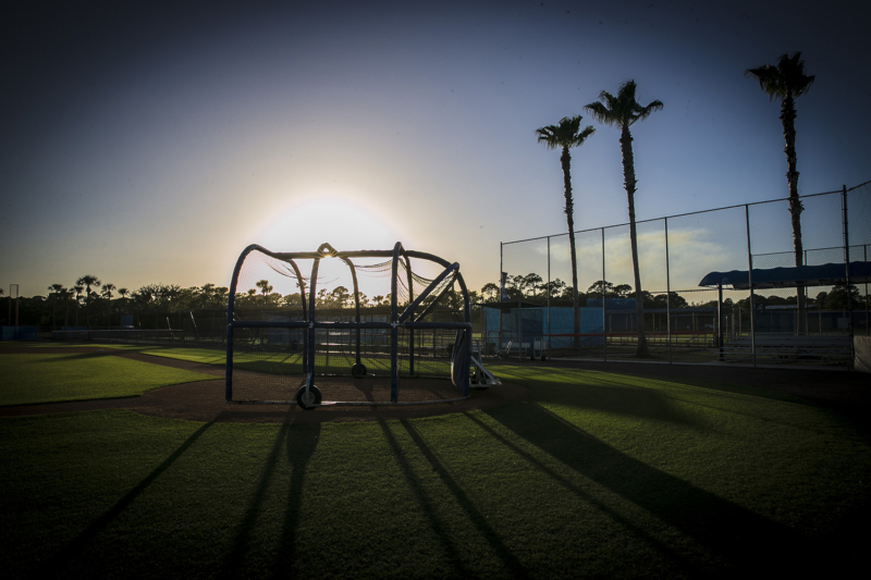 The sun begins to set in the back fields at FNew York Mets spring training facility in Port St. Lucie, Fl., Friday, Feb 24, 2017. (Gordon Donovan/Yahoo Sports)