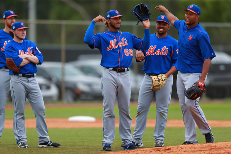 New York Mets pitching prospect Marcos Molina is the winner at morning drills at the Mets spring training facility at First Data Field in Port St. Lucie, Fl., Tuesday, Feb. 28, 2017. (Gordon Donovan/Yahoo Sports)