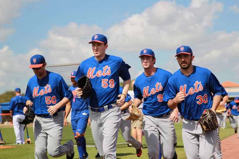 New York Mets prospects head in after workouts at the New York Mets spring training facility in Port St. Lucie, Fl., Wednesday, March 1, 2017. (Gordon Donovan/Yahoo Sports)