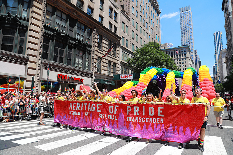 The Heritage of Pride march the N.Y.C. Pride Parade in New York on June 25, 2017. (Photo: Gordon Donovan/Yahoo News)
