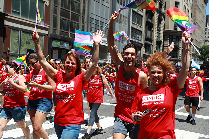 People wave rainbow flags during the NYC Pride Parade in New York, Sunday, June 25, 2017. (Gordon Donovan/Yahoo News)