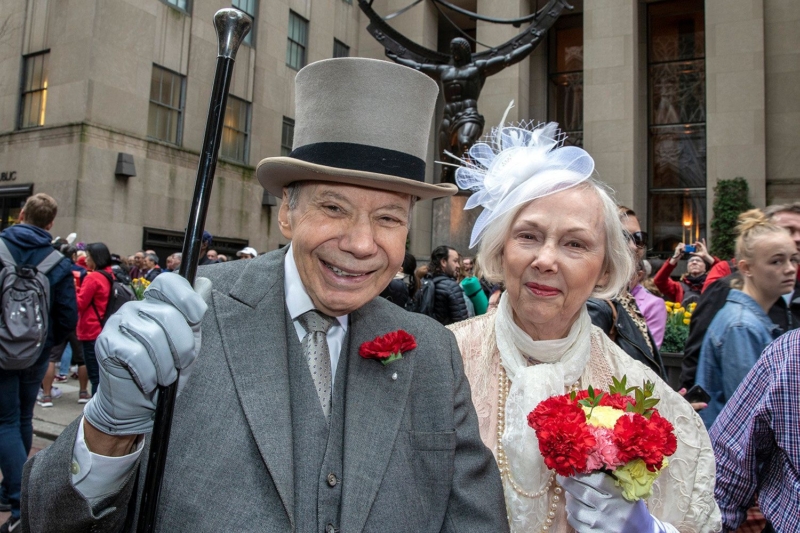 Participants wearing costumes and hats attend the annual Easter Parade